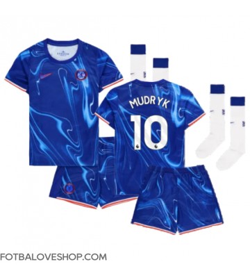 Chelsea Mykhailo Mudryk #10 Dětské Domácí Dres 2024-25 Krátký Rukáv (+ trenýrky)